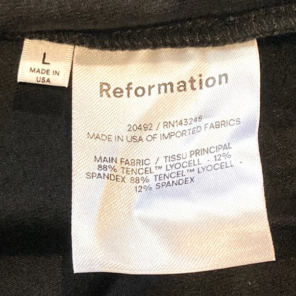 NWT Reformation Black Rylan Twist Front Skirt - Sz L - Picture 9 of 10